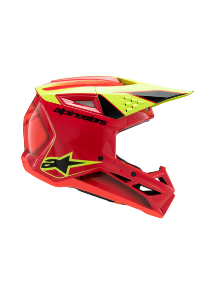 Alpinestars S-M3 Frey Kinder Crosshelm Rood Geel