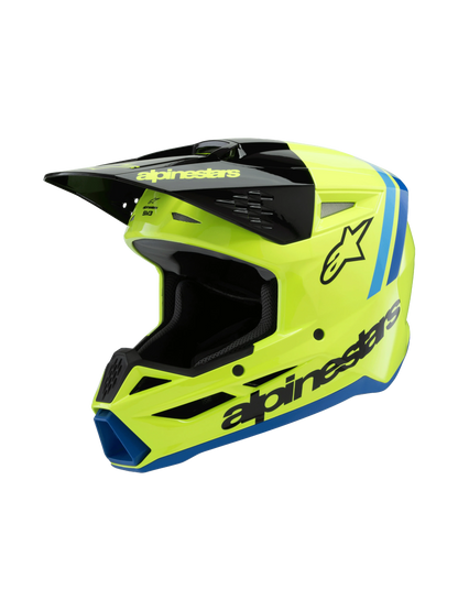 Alpinestars S-M3 Radium Kinder Crosshelm Geel Zwart