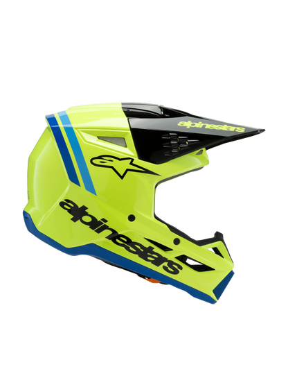 Alpinestars S-M3 Radium Kinder Crosshelm Geel Zwart
