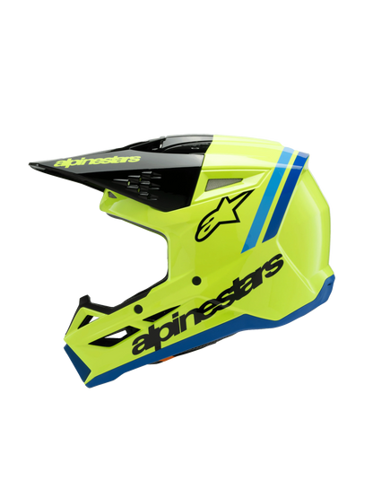 Alpinestars S-M3 Radium Kinder Crosshelm Geel Zwart