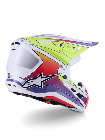 Alpinestars S-M7 Fuse Crosshelm Wit Fluor Geel