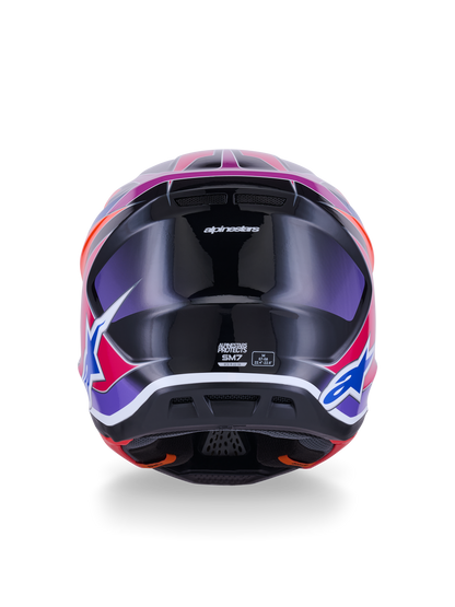 Alpinestars S-M7 Fuse Crosshelm Blauw Paars