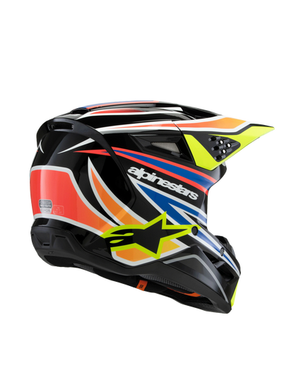 Alpinestars S-M3 Wurx Kinder Crosshelm Zwart Geel