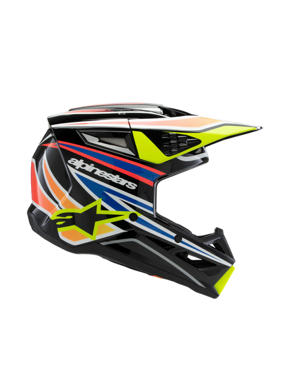 Alpinestars S-M3 Wurx Kinder Crosshelm Zwart Geel