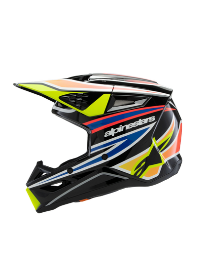 Alpinestars S-M3 Wurx Kinder Crosshelm Zwart Geel