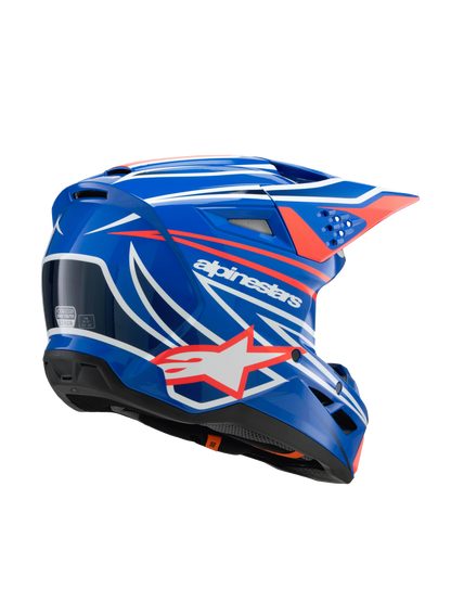 Alpinestars S-M3 Wurx Kinder Crosshelm Blauw Rood