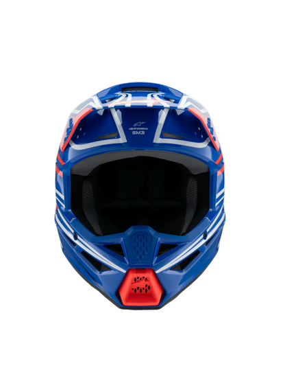 Alpinestars S-M3 Wurx Kinder Crosshelm Blauw Rood