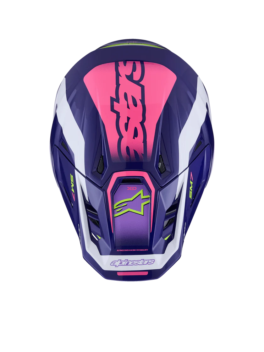 Alpinestars S-M7 Deed Crosshelm Paars Roze