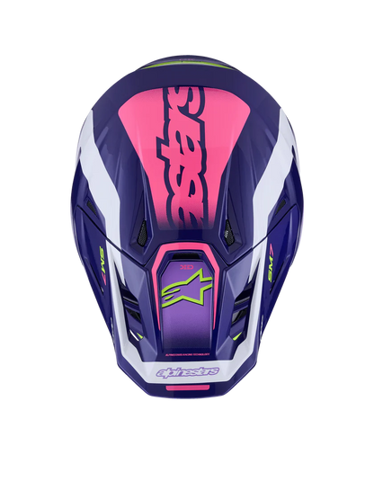 Alpinestars S-M7 Deed Crosshelm Paars Roze