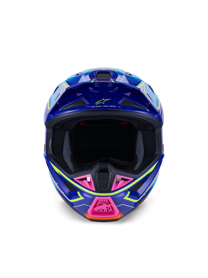 Alpinestars S-M7 Cast Crosshelm Blauw Roze