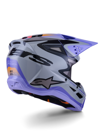 Alpinestars S-M3 Jettson Crosshelm Grijs Paars