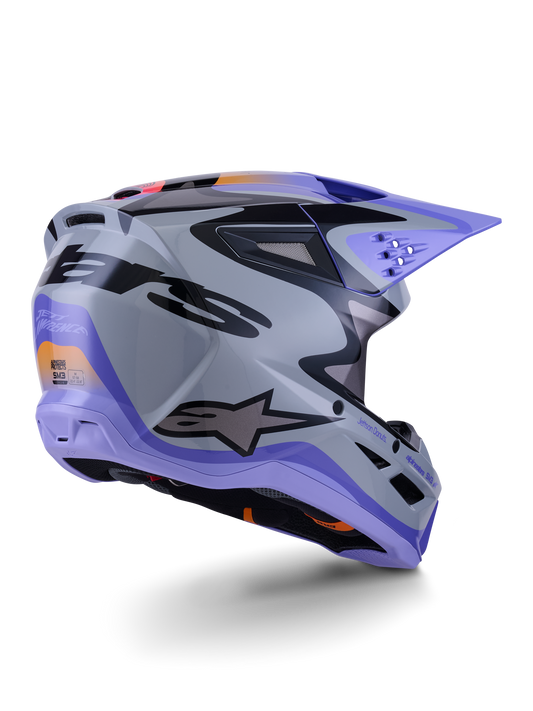 Alpinestars S-M3 Jettson Crosshelm Grijs Paars