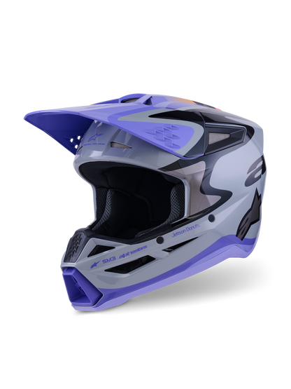 Alpinestars S-M3 Jettson Crosshelm Grijs Paars