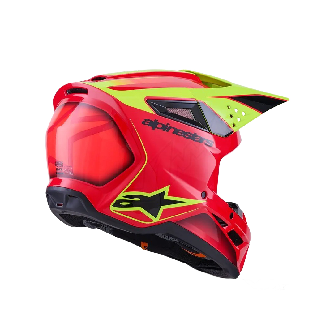 Alpinestars S-M3 Fray Crosshelm Rood Fluor Geel