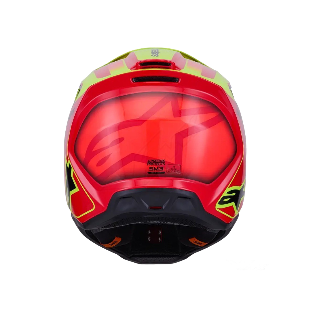Alpinestars S-M3 Fray Crosshelm Rood Fluor Geel