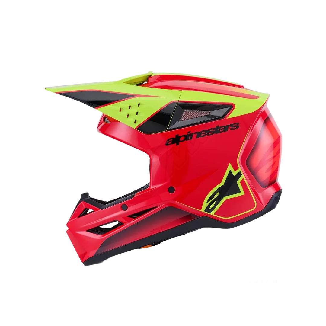 Alpinestars S-M3 Fray Crosshelm Rood Fluor Geel