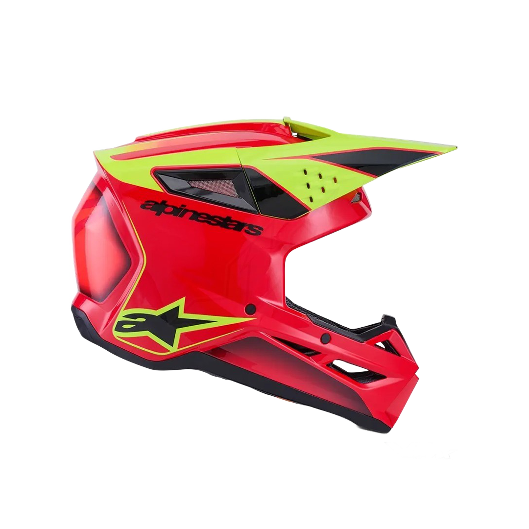 Alpinestars S-M3 Fray Crosshelm Rood Fluor Geel