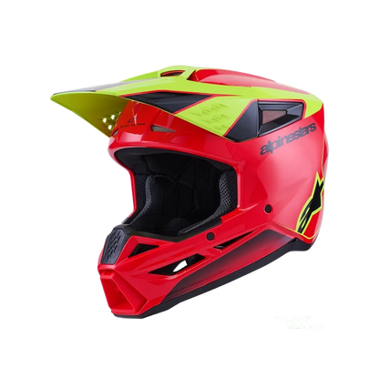 Alpinestars S-M3 Fray Crosshelm Rood Fluor Geel