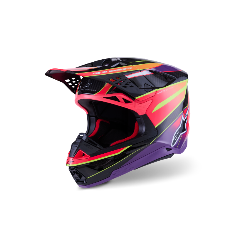 Alpinestars S-M10 Era Crosshelm Roze Fluor Geel