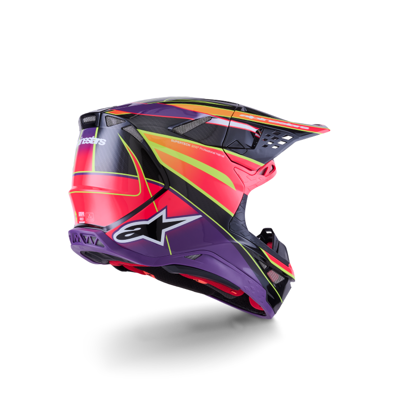 Alpinestars S-M10 Era Crosshelm Roze Fluor Geel