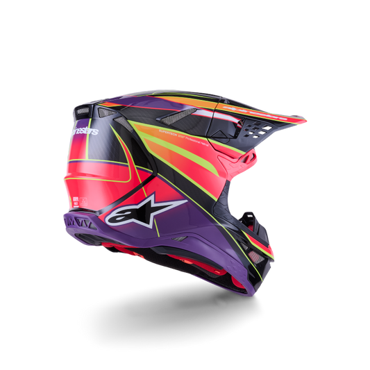 Alpinestars S-M10 Era Crosshelm Roze Fluor Geel