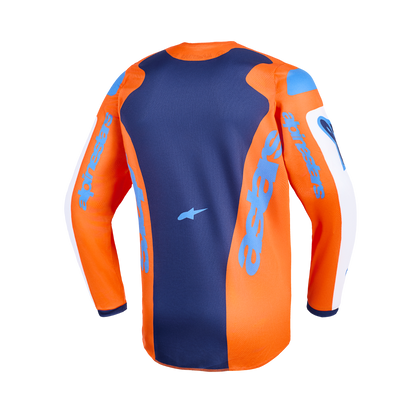 Alpinestars Fluid Grid Oranje Blauw Kinder Crossshirt