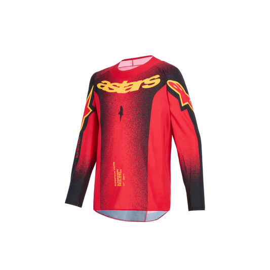 Alpinestars Supertech Scenz Rood Geel Kinder Crossshirt