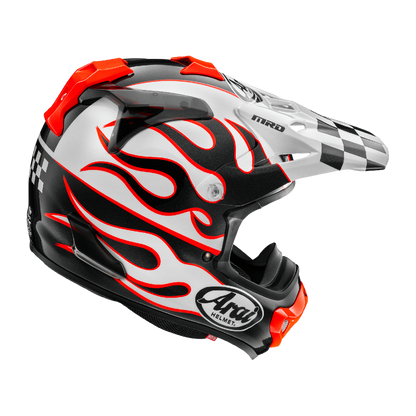 Arai MX-V Evo Flame Crosshelm Wit