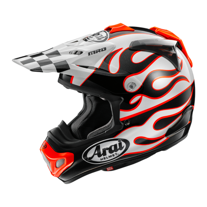 Arai MX-V Evo Flame Crosshelm Wit