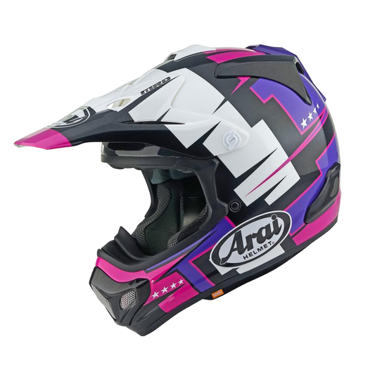 Arai MX-V Evo Battle Crosshelm Paars