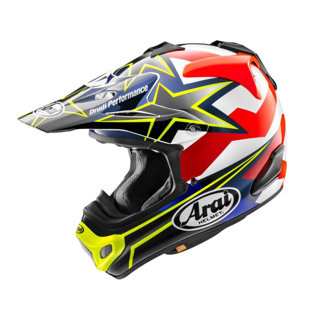 Arai MX-V Evo Stars & Stripes Crosshelm Geel