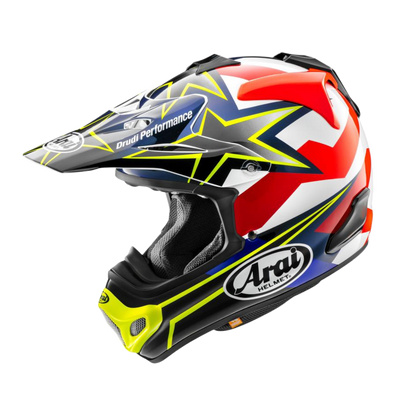 Arai MX-V Evo Stars & Stripes Crosshelm Geel