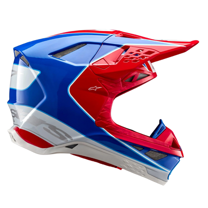 Alpinestars S-M10 Aeon Crosshelm Rood Blauw