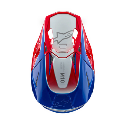 Alpinestars S-M10 Aeon Crosshelm Rood Blauw