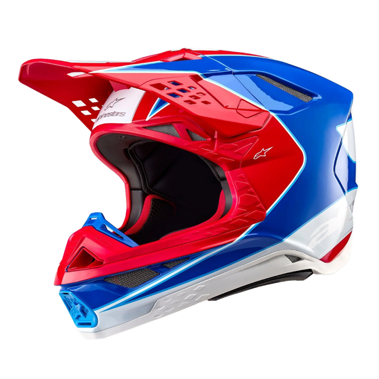 Alpinestars S-M10 Aeon Crosshelm Rood Blauw