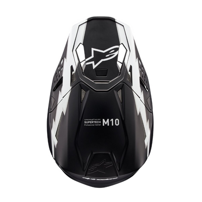 Alpinestars S-M10 Ampress Crosshelm Zwart Wit (Mat)