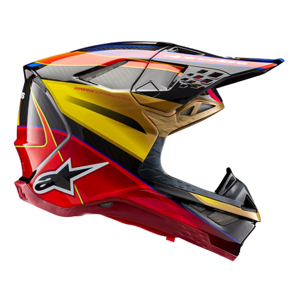 Alpinestars S-M10 Era Crosshelm Geel Rood