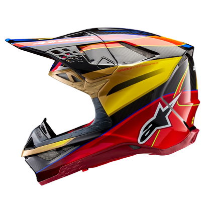 Alpinestars S-M10 Era Crosshelm Geel Rood