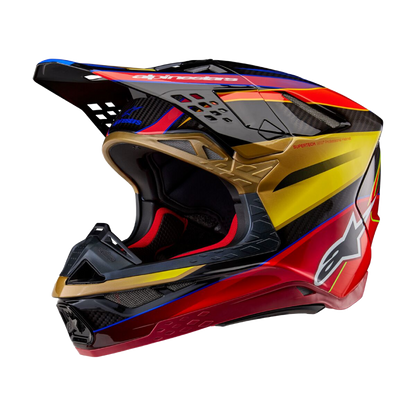 Alpinestars S-M10 Era Crosshelm Geel Rood