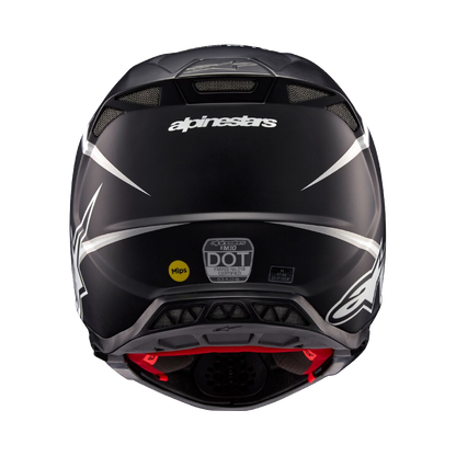 Alpinestars S-M10 Ampress Crosshelm Zwart Wit (Mat)