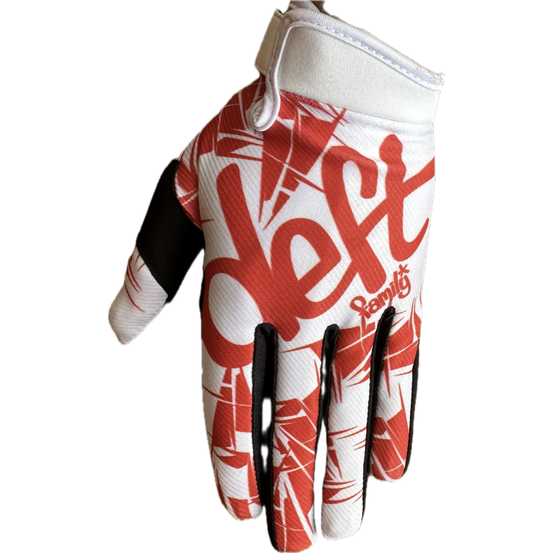 Deft Family EQVLNT Solid Kinder Crosshandschoenen Wit Rood