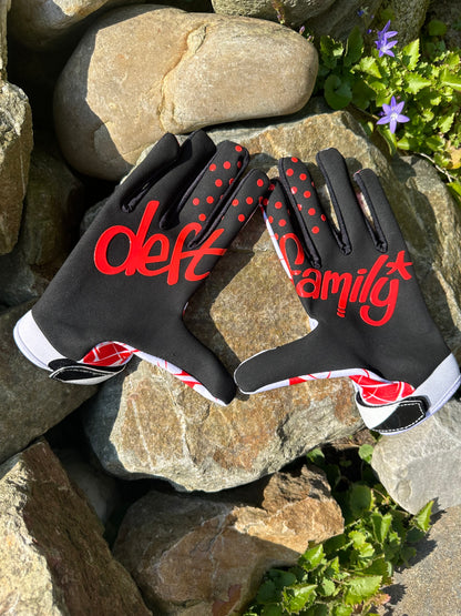 Deft Family EQVLNT Solid Kinder Crosshandschoenen Wit Rood