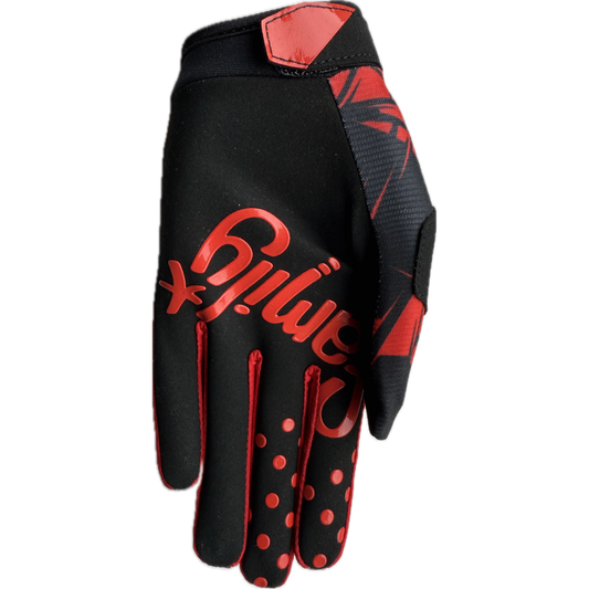 Deft Family EQVLNT Solid Kinder Crosshandschoenen Zwart Rood