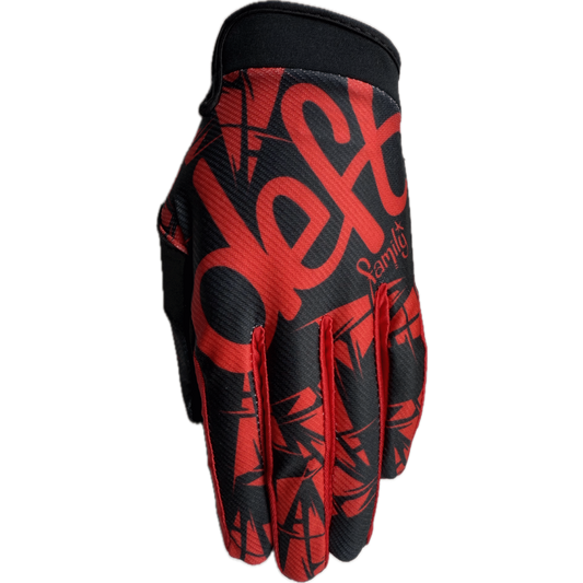 Deft Family EQVLNT Solid Kinder Crosshandschoenen Zwart Rood