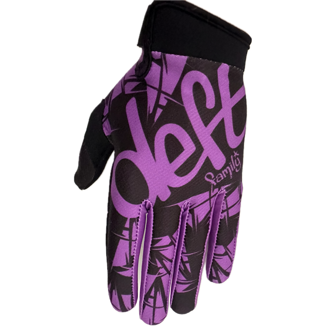 Deft Family EQVLNT Solid Kinder Crosshandschoenen Zwart Paars
