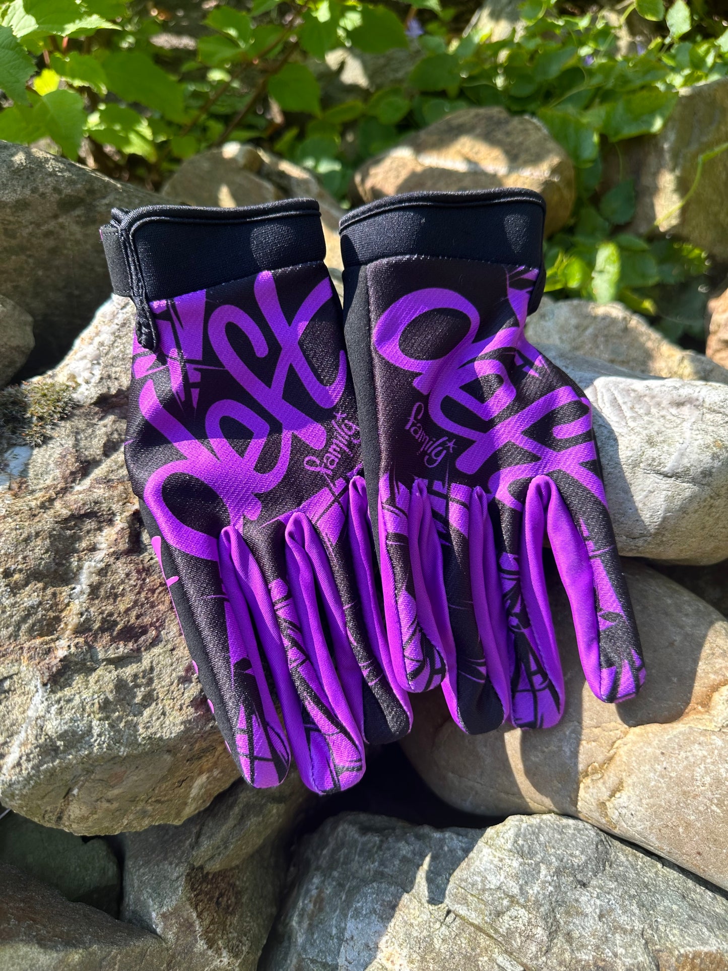 Deft Family EQVLNT Solid Crosshandschoenen Zwart Paars