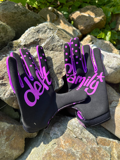 Deft Family EQVLNT Solid Crosshandschoenen Zwart Paars