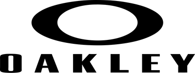 Oakley crossbrillen logo met hun bekende 'O' die de eerste letter van de naam en een brillenglas illustreert.