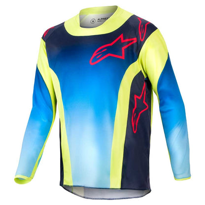 Alpinestars Racer Hoen Fluor Geel Kinder Crossshirt