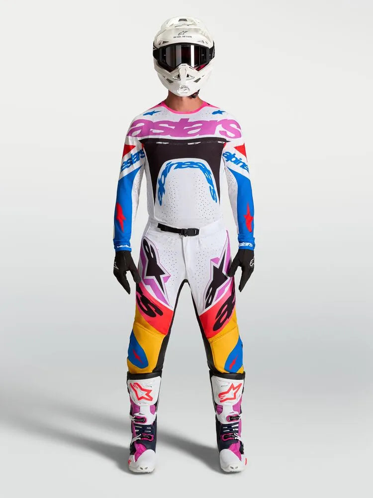 Alpinestars Supertech Dyna Wit Blauw Crossshirt